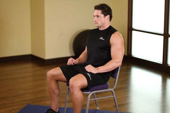 Exercises while sitting on a chair for potency